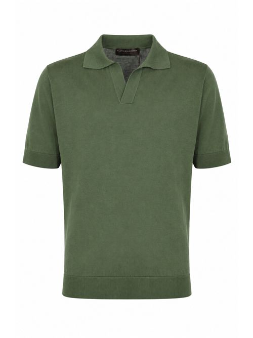 Polo skipper in cotone Oliva FILIPPO DE LAURENTIIS | PL1MCSK SU12R560
